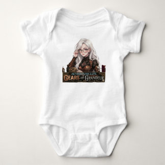 Cute Steampunk Anime Girl Art for Kids and Teens Baby Bodysuit