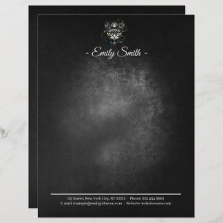 Cute steampunk cat with clocks and gears.  custom letterhead