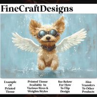 Cute Steampunk Dog Angel With Wings AV9 Decoupage