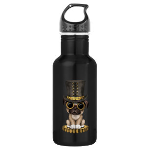 Cute Steampunk Pug Puppy Dog 532 Ml Water Bottle