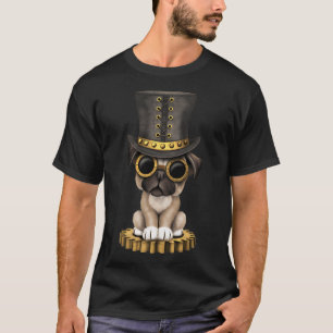 Cute Steampunk Pug Puppy Dog T-Shirt