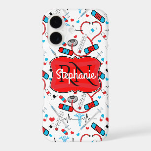 Cute Stethoscope Nurse Doctor EKG Pattern Name