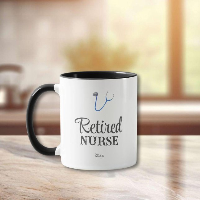 Cute Stethoscope Nurse Retirement Mug (Creator Uploaded)
