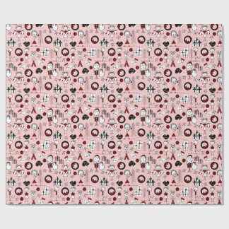 Cute Stick Figure Christmas Wrapping Paper