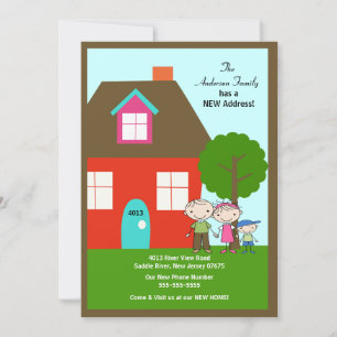 CUTE Stick Figure Family ~ Moving Announcement