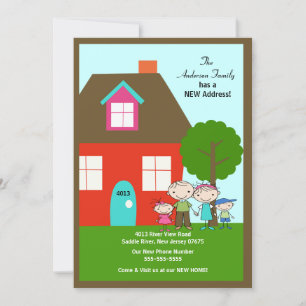 CUTE Stick Figure Family ~ Moving Announcement