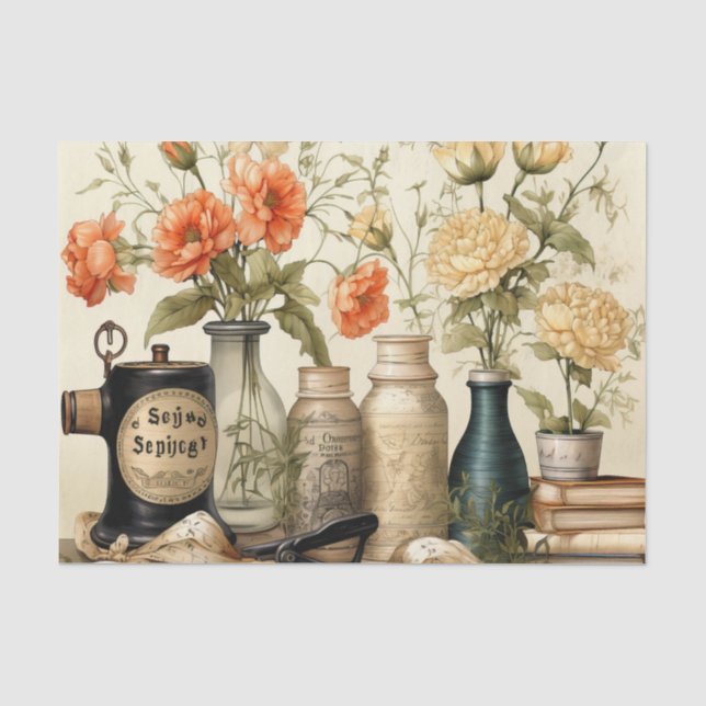 Cute still life lovers tissue paper (Front)