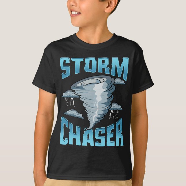 Cute Storm Chaser Severe Weather Tornado Obsessed T-Shirt (Front)