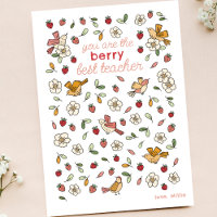 Cute Strawberries and Birds Teacher Appreciation