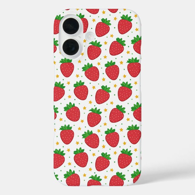 Cute Strawberries and stars Case-Mate iPhone Case (Back)