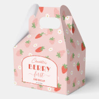 Cute Strawberries Berry First 1st Birthday Gable