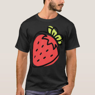 Cute Strawberry Abstract Minimalist Childlike T-Shirt
