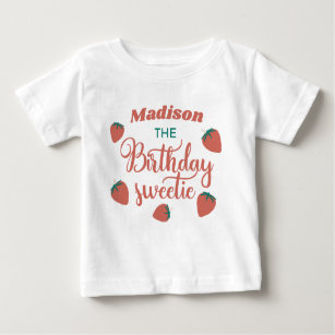 Cute Strawberry Berry Sweet Birthday Shirt Any Age