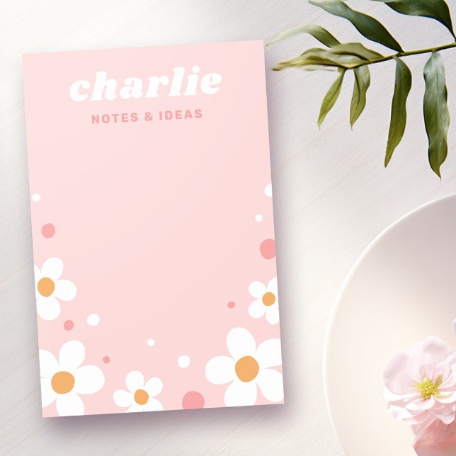 Cute strawberry blossom retro font name light pink post-it notes (Cute strawberry blossom retro font name light pink post-it notes)