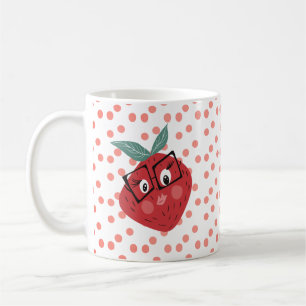 Cute Strawberry Cartoon Hand Drawn Doodle Coffee Mug