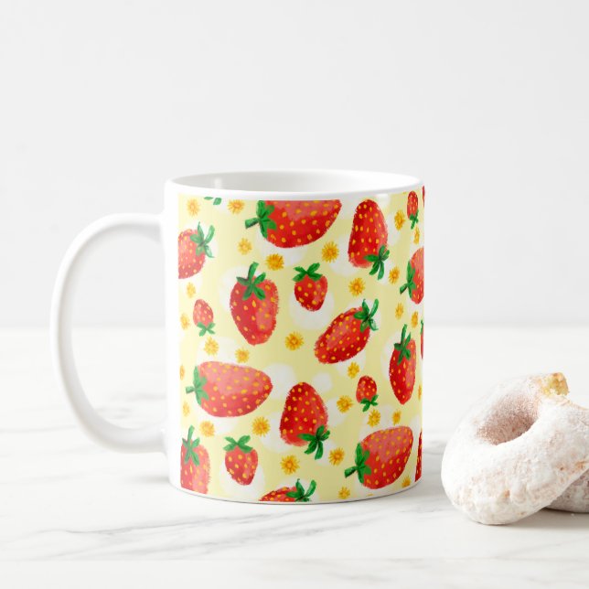 Cute Strawberry Coffee Mug (With Donut)