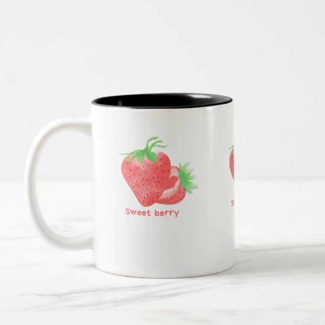Cute strawberry coffee mug (Left)