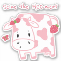 Cute Strawberry Cow | Seize the Moo-ment Vinyl
