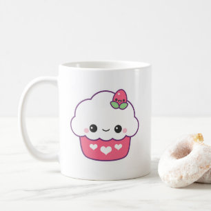 Cute Strawberry Cupcake Coffee Mug