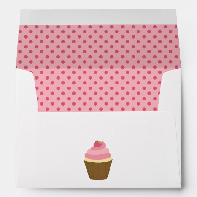 Cute Strawberry Cupcake Envelopes (Back (Bottom))