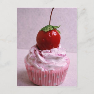 Cute Strawberry Cupcake Postcard