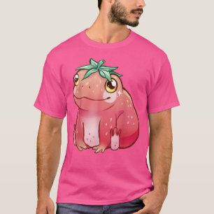 Cute Strawberry Frog Aesthetic Kawaii Frog Lover T-Shirt