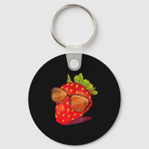 Cute Strawberry Fruit Lover Aesthetic Summer Gift Key Ring