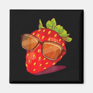 Cute Strawberry Fruit Lover Aesthetic Summer Gift Magnet