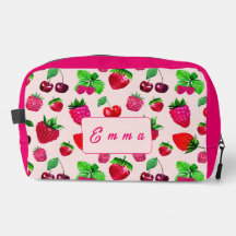 Cute Strawberry Fruit Pattern Custom Name