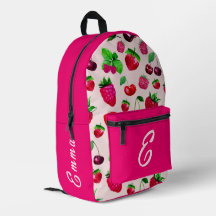 Cute Strawberry Fruit Pattern Custom Name