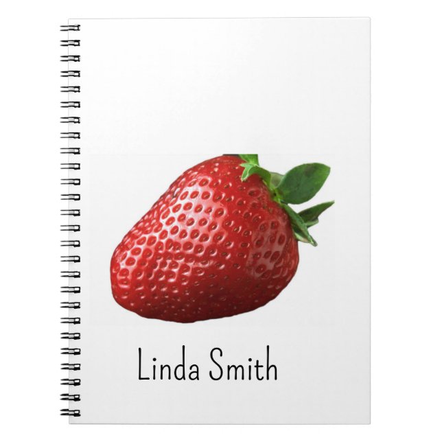 Cute Strawberry Fruit Spiral Notebook  (Front)