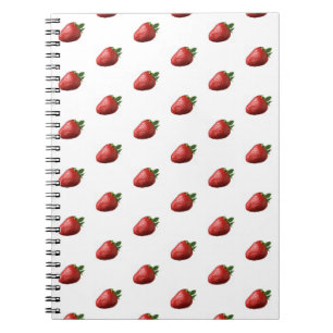 Cute Strawberry Fruit Spiral Notebook 