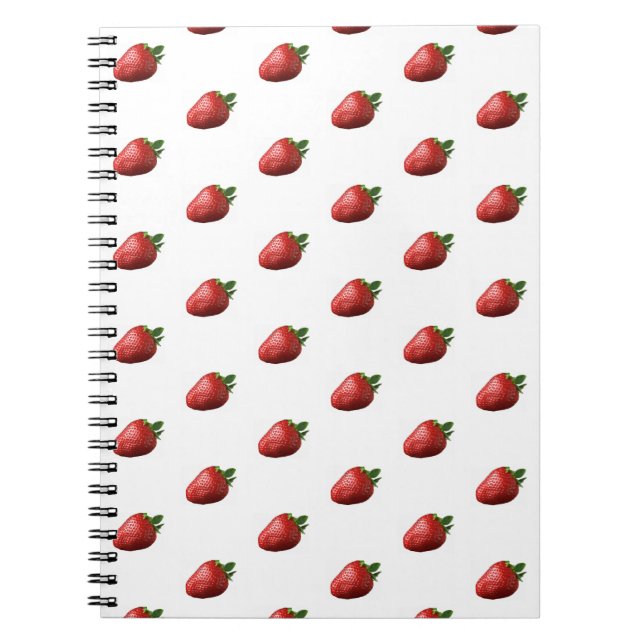 Cute Strawberry Fruit Spiral Notebook  (Front)
