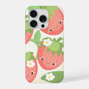 Cute Strawberry Garden iPhone 15 Pro Case