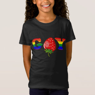 Cute Strawberry Gay Flag Fruit Berry LGBT Pride Mo T-Shirt