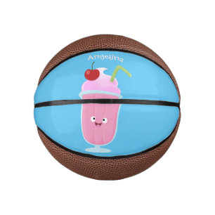 Cute strawberry ice cream sundae cartoon mini basketball
