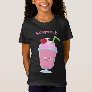 Cute strawberry ice cream sundae cartoon T-Shirt