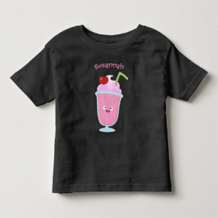Cute strawberry ice cream sundae cartoon toddler T-Shirt