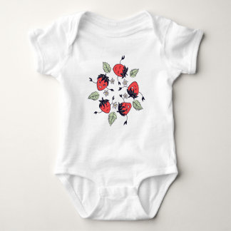 Cute Strawberry Kawaii Fruit Baby Bodysuit