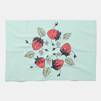 Cute Strawberry Kawaii Fruit Tea Towel