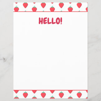 Cute Strawberry Kawaii Lover Aesthetic Pattern Flyer