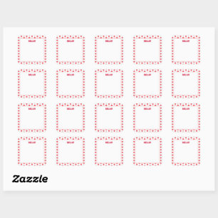 Cute Strawberry Kawaii Lover Aesthetic Pattern Square Sticker