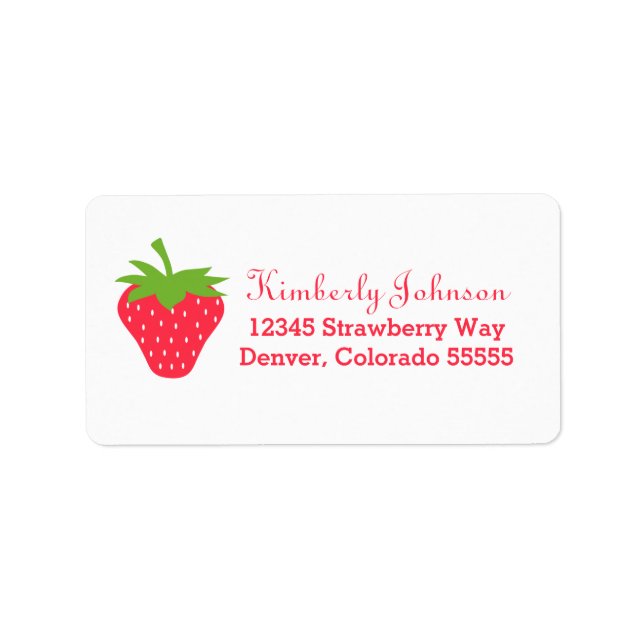 Cute Strawberry Label (Front)