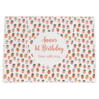Cute Strawberry Large Gift Bag