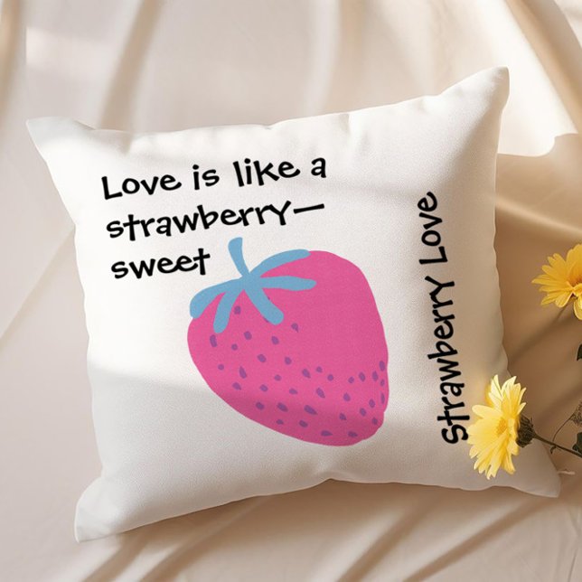 Cute Strawberry Love – Valentine’s Day  Cushion (Creator Uploaded)