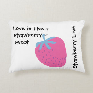 Cute Strawberry Love – Valentine’s Day  Decorative Cushion
