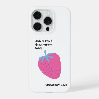 Cute Strawberry Love – Valentine’s Day  iPhone 15 Pro Case