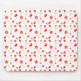 Cute Strawberry Mouse Mat