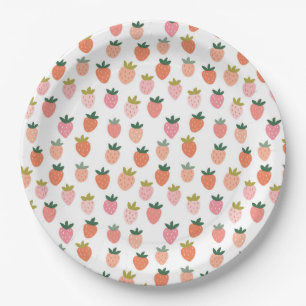 Cute Strawberry Paper Plate