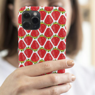 Cute Strawberry Pattern Aesthetic  iPhone 15 Pro Max Case